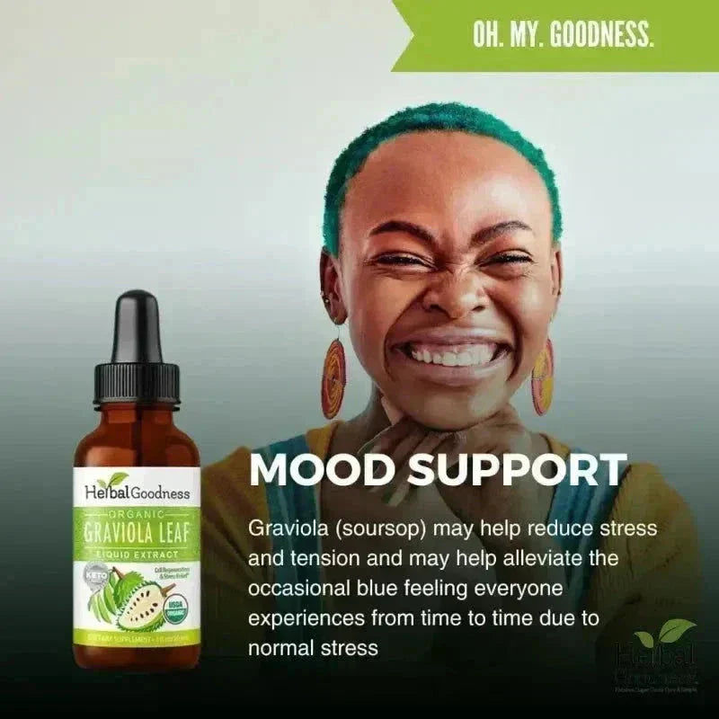 Soursop Leaf Graviola Extract - Organic Liquid - 15X Strength - Herbal Goodness Liquid Extract Herbal Goodness 