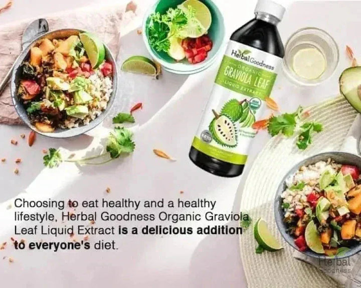Soursop Leaf Graviola Extract - Organic Liquid - 15X Strength - Herbal Goodness Liquid Extract Herbal Goodness 