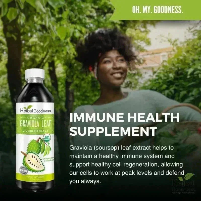 Soursop Leaf Graviola Extract - Organic Liquid - 15X Strength - Herbal Goodness Liquid Extract Herbal Goodness 