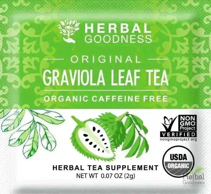 Soursop Leaf Tea Graviola Leaves - 100% Organic Tea & Infusions Herbal Goodness 