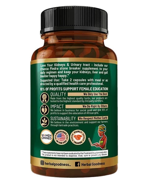 Stone Breaker Chanca Piedra - Capsules 10X Extract 60/600mg - Kidney Health Capsules Herbal Goodness 