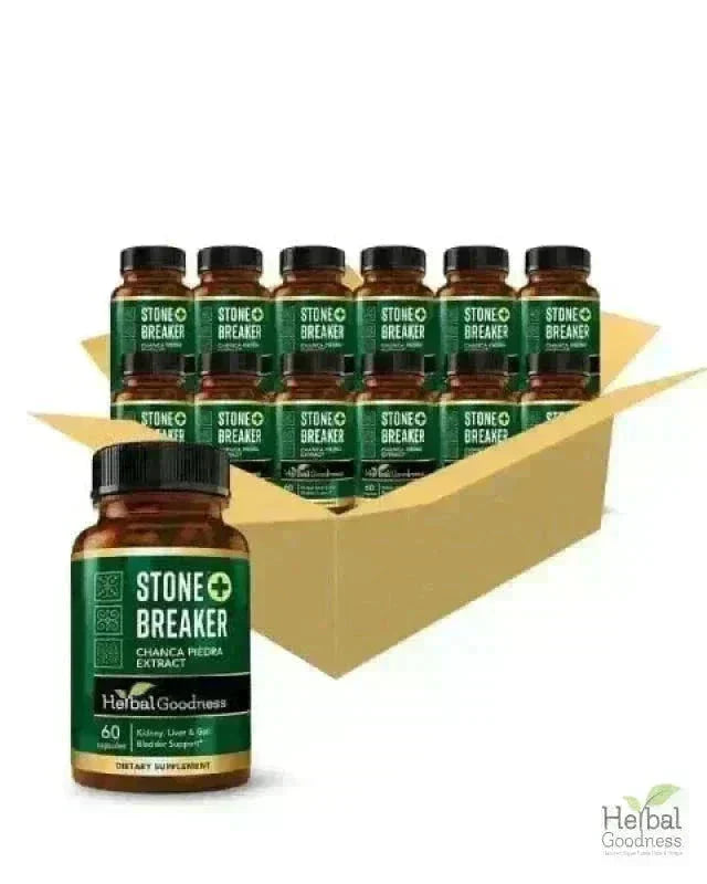 Stone Breaker Chanca Piedra - Capsules 10X Extract 60/600mg - Kidney Health Capsules Herbal Goodness 60 Caps Case(12) 