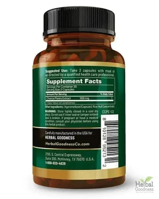 Stone Breaker Plus | Chanca Piedra Extract Capsules - 60/600mg by Herbal Goodness Capsules Herbal Goodness 