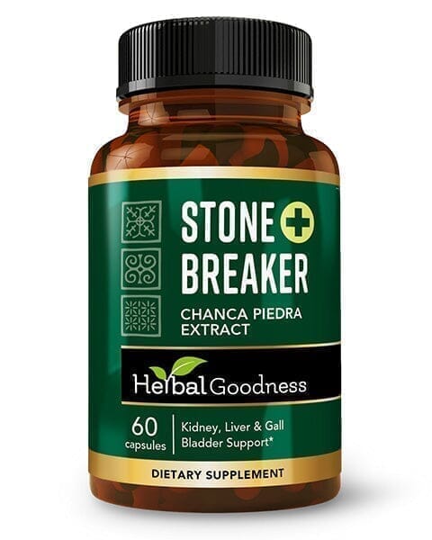 Stone Breaker Plus | Chanca Piedra Extract Capsules - Kidney Gall Bladder & Urinary Track Cleanse 60/600mg Herbal Goodness Capsules Herbal Goodness 60 Caps 