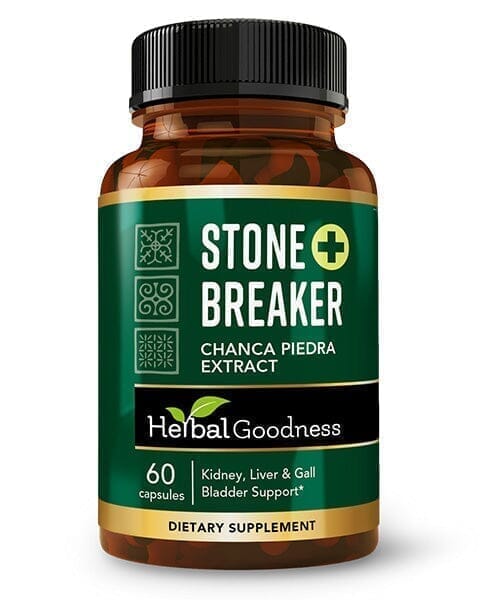 Stone Breaker Plus | Chanca Piedra Extract Capsules - Kidney Gall Bladder & Urinary Track Cleanse 60/600mg Herbal Goodness Capsules Herbal Goodness 60 Caps 