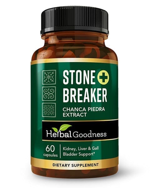 Stone Breaker Plus | Chanca Piedra Extract Capsules - Kidney Gall Bladder & Urinary Track Cleanse 60/600mg Herbal Goodness Capsules Herbal Goodness 60 Caps 