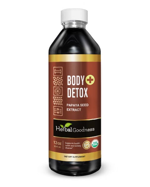 Body Detox Papaya Seed Liquid Extract - 12oz - Healthy Colon & Kidney Cleanse - Herbal Goodness Herbal Goodness Unit 
