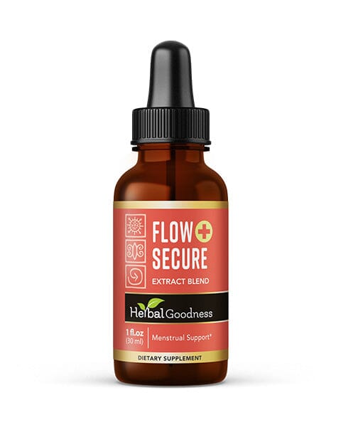 Flow Secure Plus - Liquid 12oz - Female Health Support - Herbal Goodness Liquid Extract Herbal Goodness 1 oz 