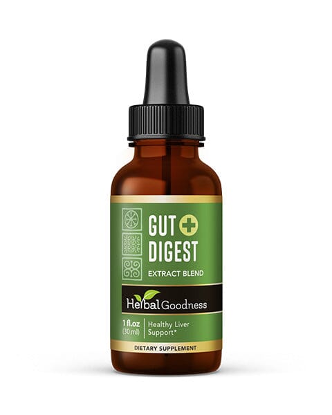 Gut Digest Plus - Organic - Liquid 12oz - Digestion & Enzyme Level Support - Herbal Goodness Liquid Extract Herbal Goodness 1 oz 