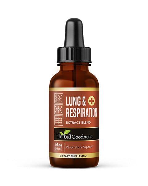 Lungs and Respiration Liquid Extract - Lung Detox, Respiratory Support, Air Filtration Support - Herbal Goodness Liquid Extract Herbal Goodness 1 oz 