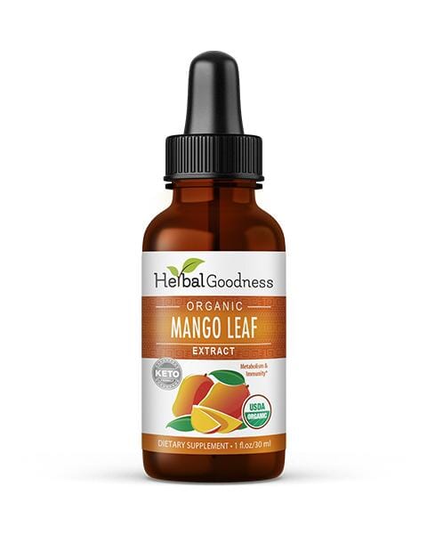 Mango Leaf Extract - Organic - Liquid 12oz - Metabolism, Gut & Immunity - Herbal Goodness Liquid Extract Herbal Goodness 