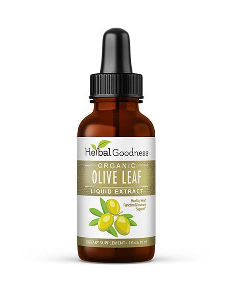 Olive Leaf Extract Liquid - 15X Strength - Healthy Heart Function & Immune Support - Herbal Goodness Liquid Extract Herbal Goodness 1 oz 
